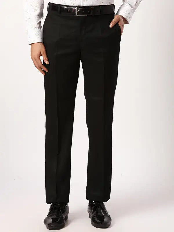 Men Smart Fit Blue Trouser