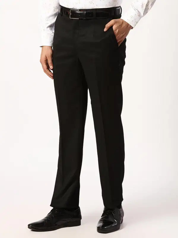 Men Smart Fit Blue Trouser