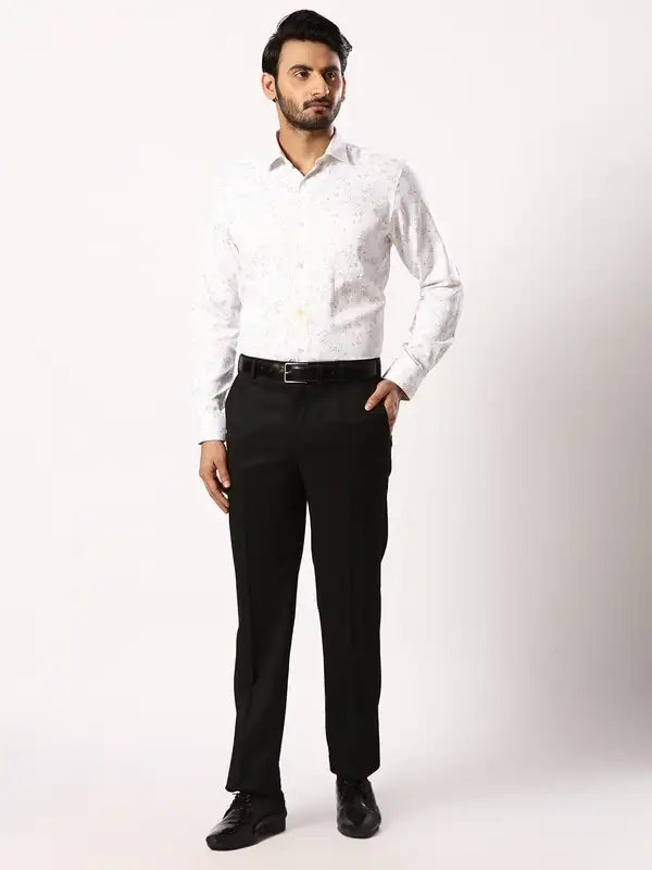 Men Smart Fit Blue Trouser