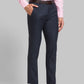 Park Avenue Men Green Checks Smart Fit Polyester Blend Trousers