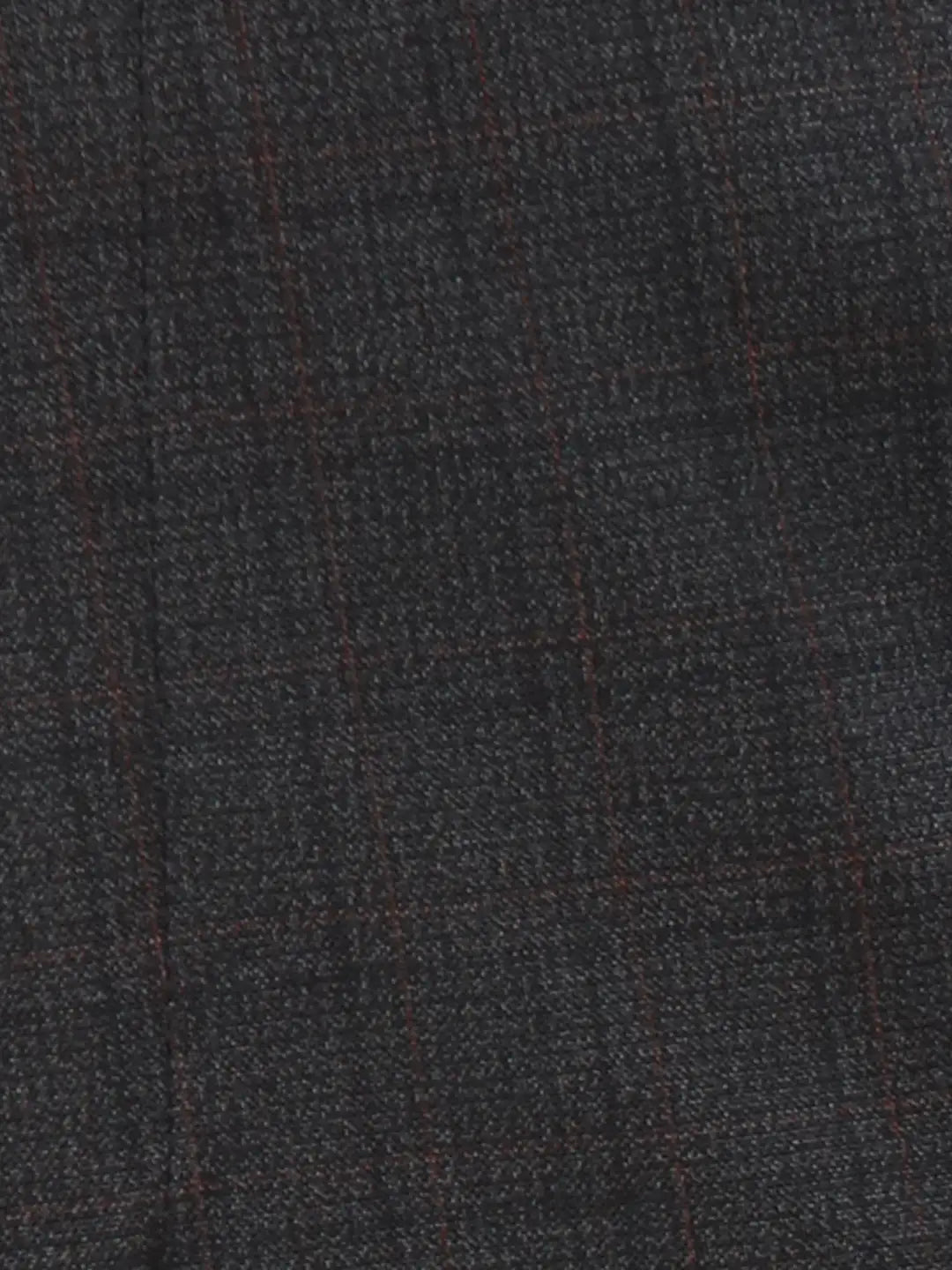 Park Avenue Men Grey Checks Slim Fit Polyester Blend Waist Coat