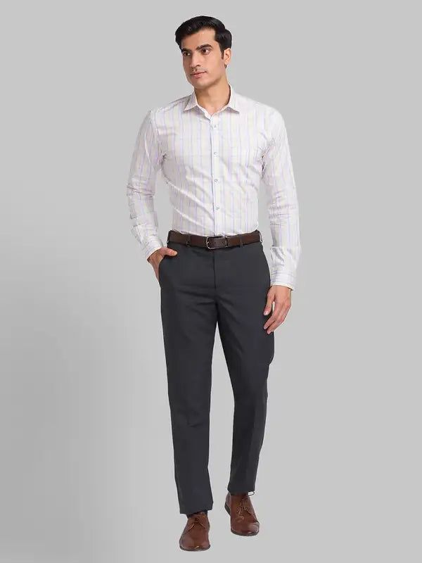 Men Super Slim Fit Blue Trouser