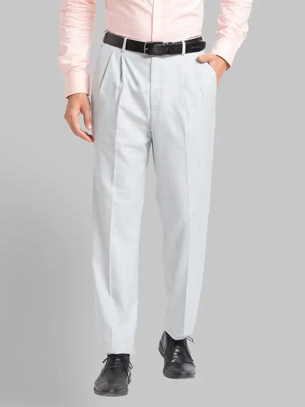 Men Slim Fit Grey Trouser