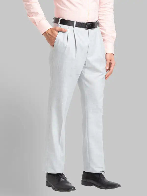 Men Slim Fit Grey Trouser