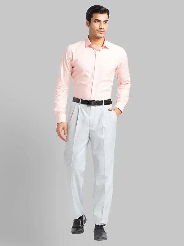 Men Slim Fit Grey Trouser