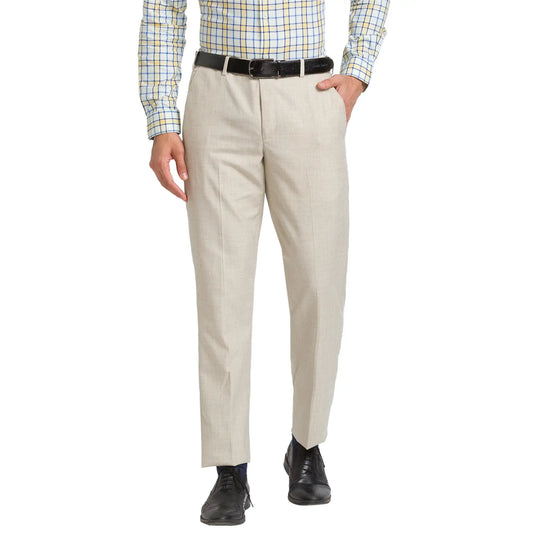 Men Slim Fit Brown Trouser