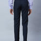 Men Brown Smart Fit Structure Polyester Blend Trouser