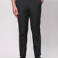 Men Black Neo Fit Twill Polyester Blend Trouser