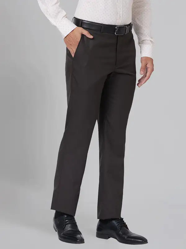 Men Smart Fit Petrol Trouser