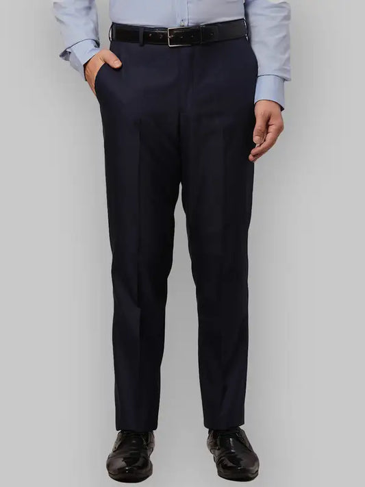 Men Smart Fit Blue Trouser