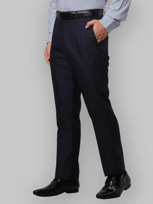 Men Smart Fit Blue Trouser