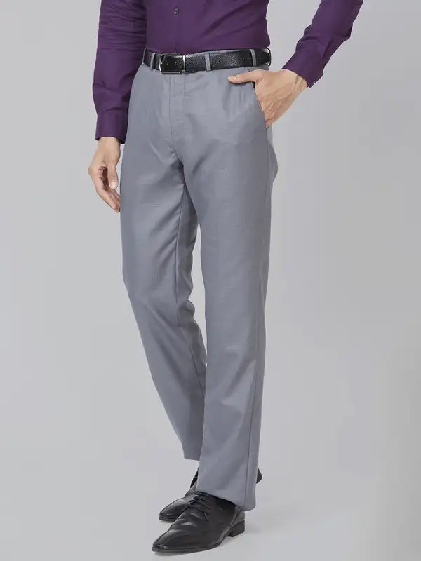 Men Smart Fit Violet Trouser
