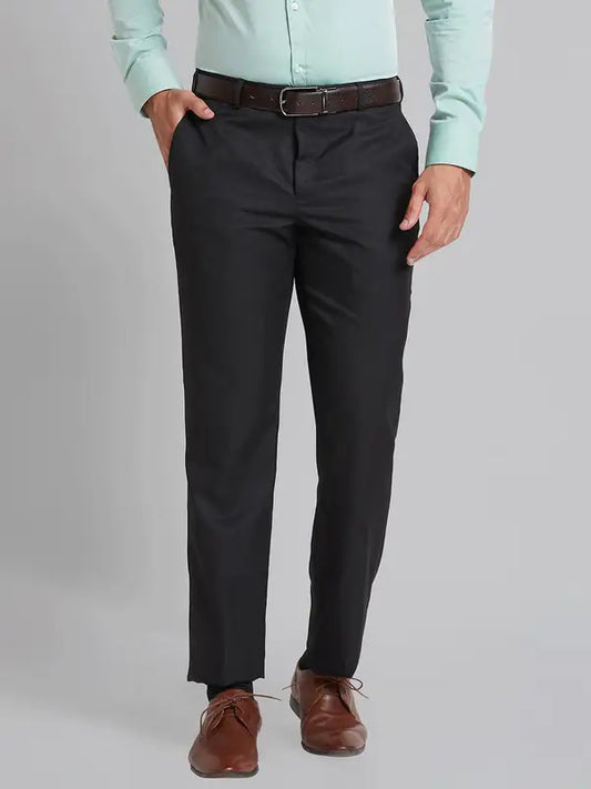 Men Smart Fit Blue Trouser