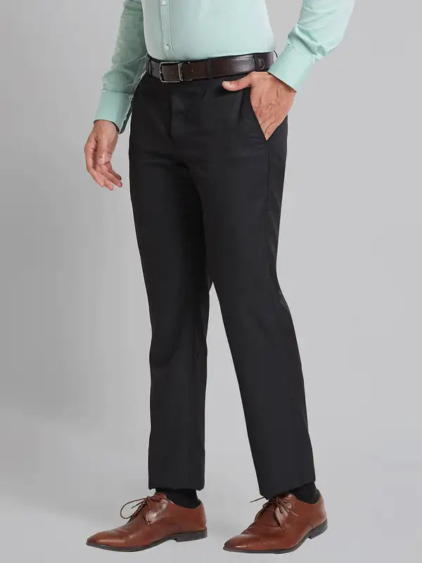 Men Smart Fit Blue Trouser