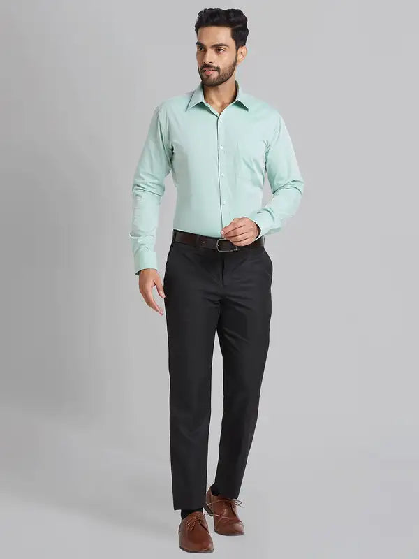 Men Smart Fit Blue Trouser