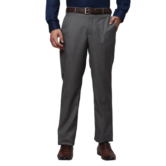Men Regular Fit Blue Trouser