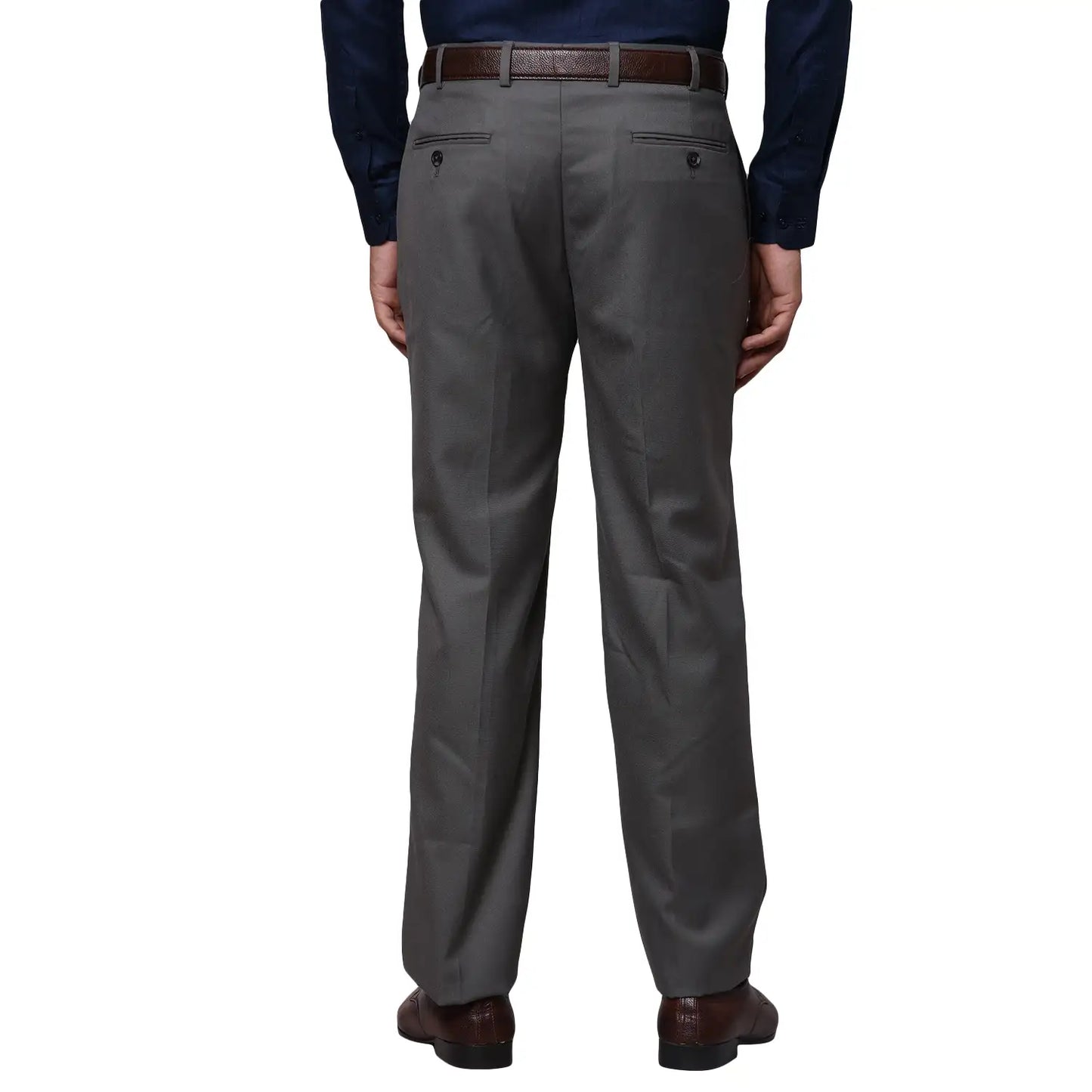 Men Regular Fit Blue Trouser