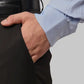Men Smart Fit Blue Trouser