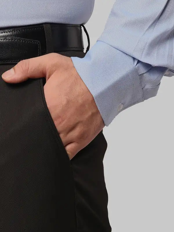 Men Smart Fit Blue Trouser