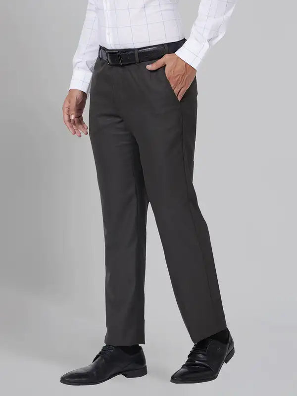 Men Smart Fit Blue Trouser