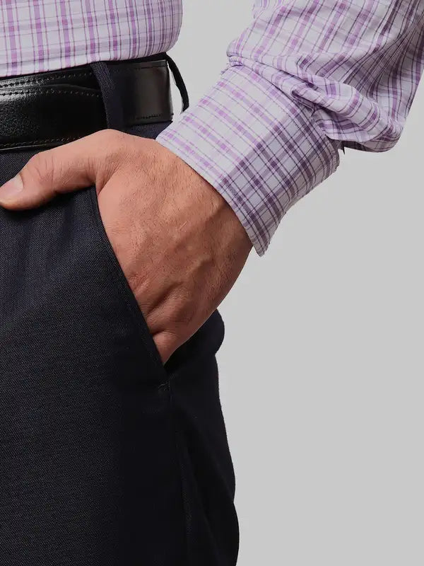 Men Smart Fit Grey Trouser