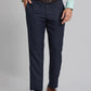 Men Blue Smart Fit Checks Polyester Blend   Trouser