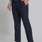 Men Blue Smart Fit Checks Polyester Blend   Trouser