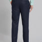 Men Blue Smart Fit Checks Polyester Blend   Trouser