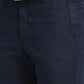 Men Blue Smart Fit Checks Polyester Blend   Trouser
