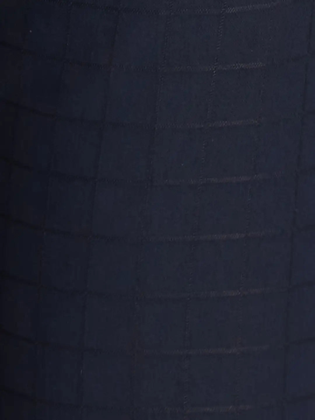Men Blue Smart Fit Checks Polyester Blend   Trouser