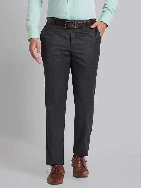 Men Smart Fit Grey Trouser