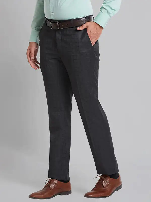 Men Smart Fit Grey Trouser