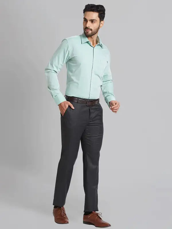 Men Smart Fit Grey Trouser
