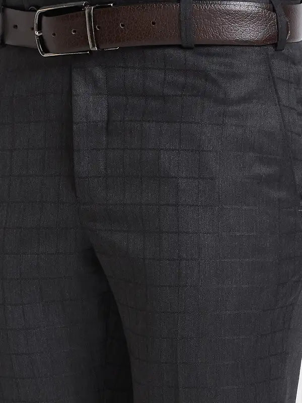 Men Smart Fit Grey Trouser