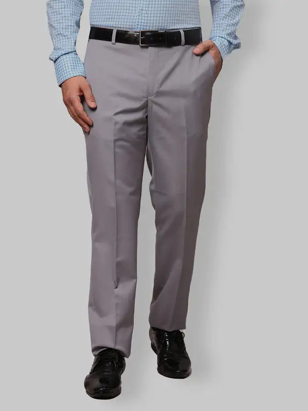 Men Smart Fit Blue Trouser