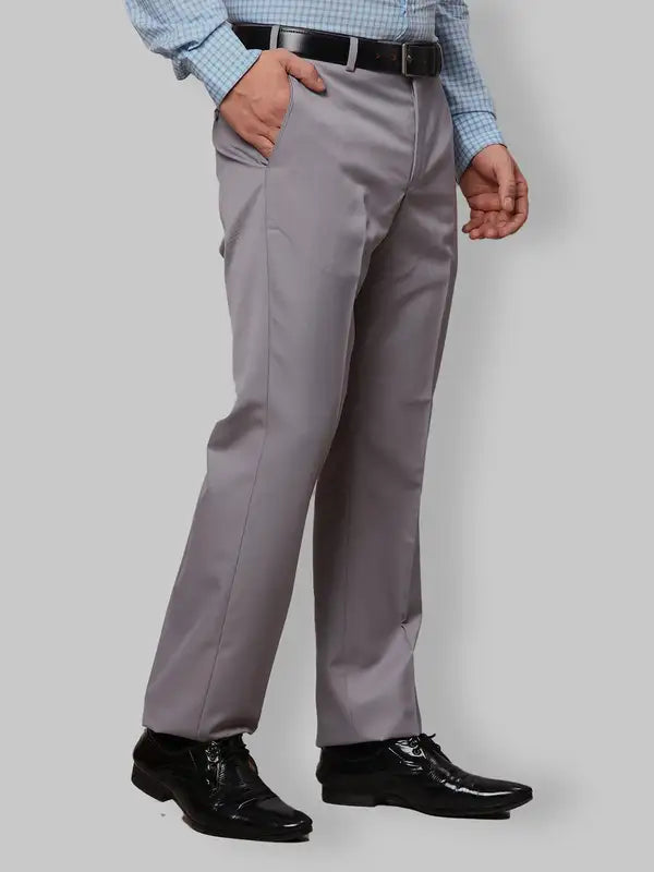 Men Smart Fit Blue Trouser