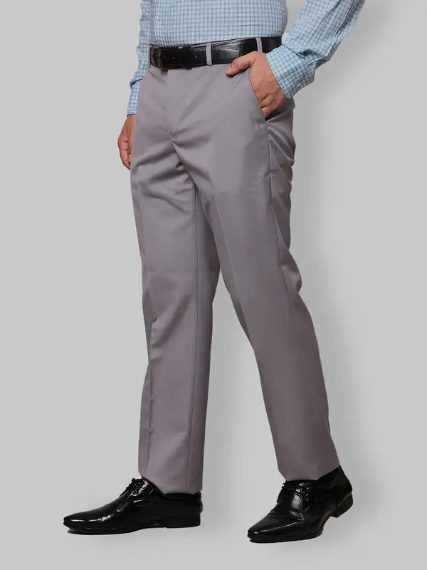 Men Smart Fit Blue Trouser