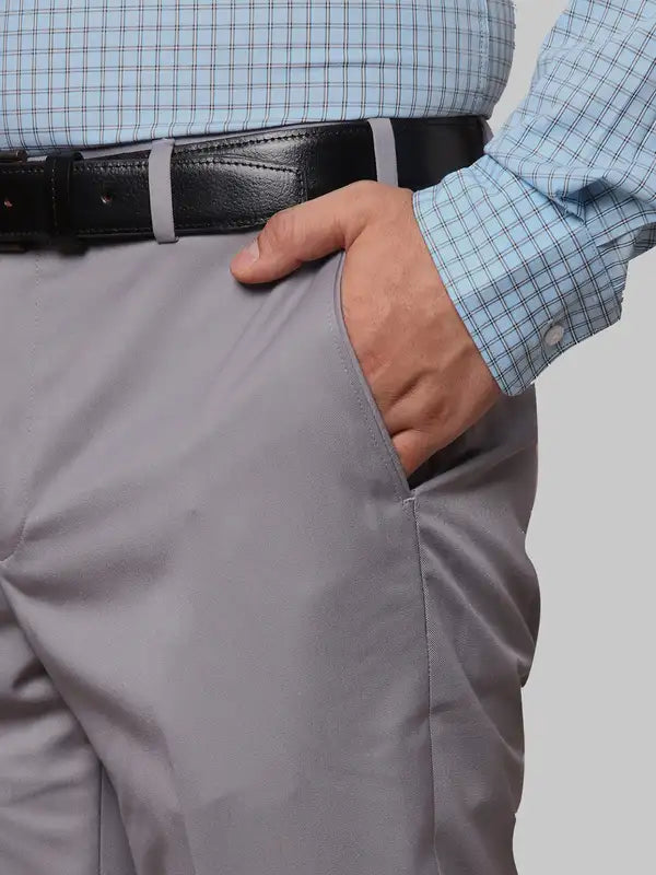 Men Smart Fit Blue Trouser