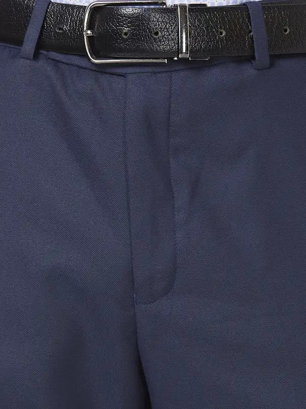 Men Smart Fit Blue Trouser