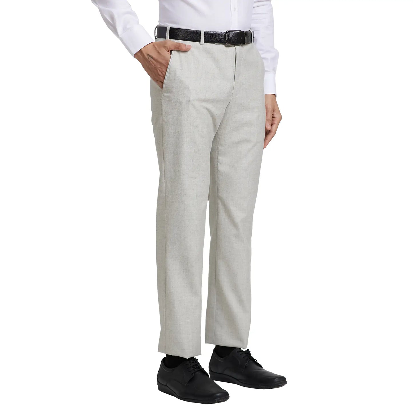 Men Smart Fit Light Blue Trouser
