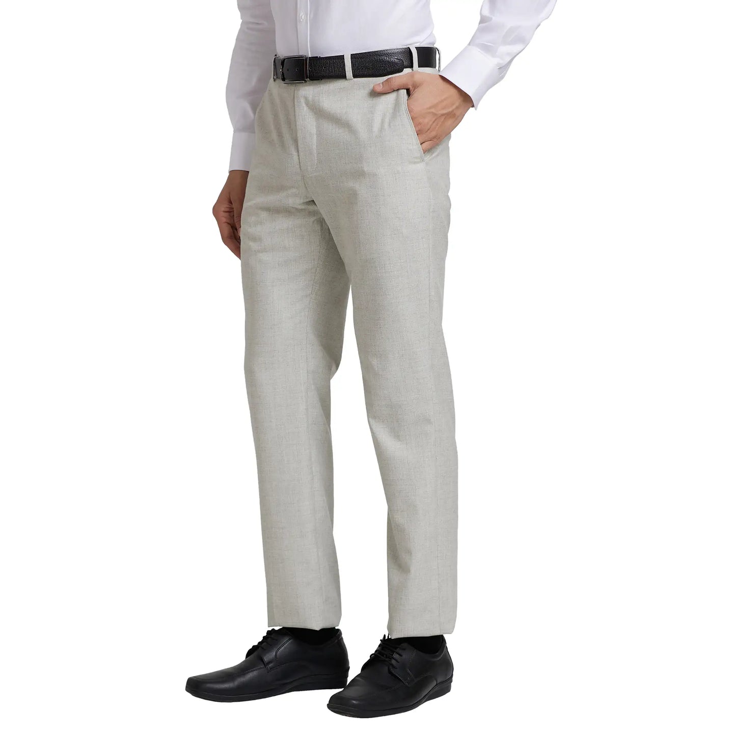 Men Smart Fit Light Blue Trouser