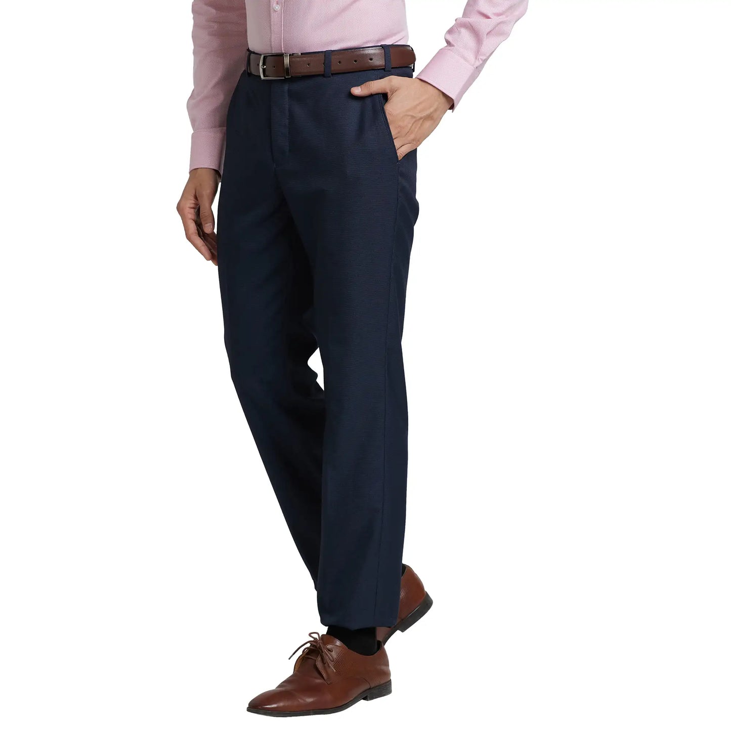 Men Super Slim Fit Grey Trouser