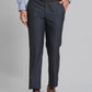 Men Blue Smart Fit Checks Polyester Blend   Trouser