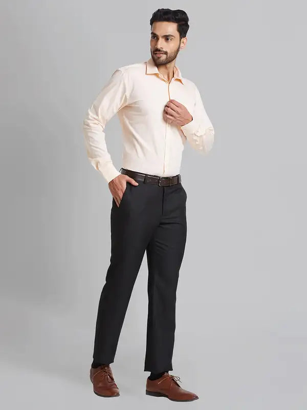 Men Smart Fit Grey Trouser