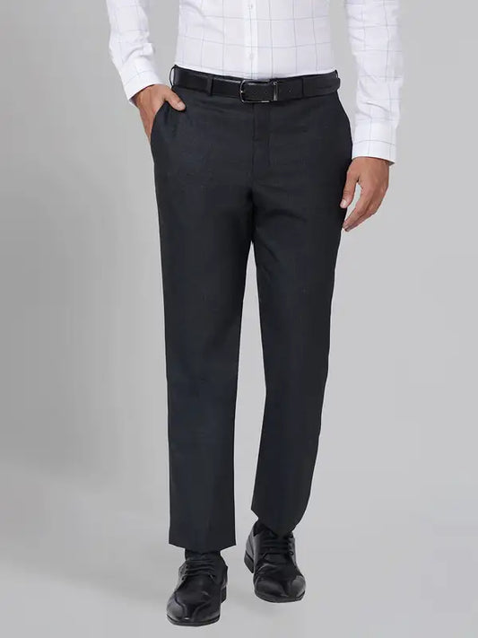 Men Smart Fit Blue Trouser