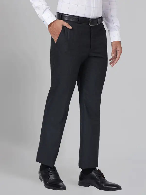 Men Smart Fit Blue Trouser