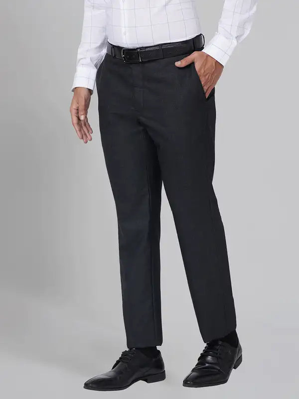 Men Smart Fit Blue Trouser