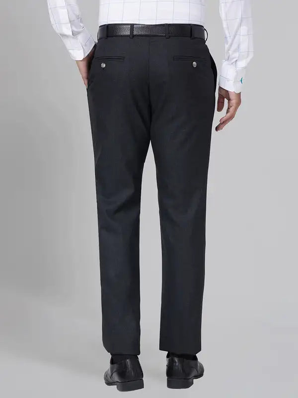 Men Smart Fit Blue Trouser