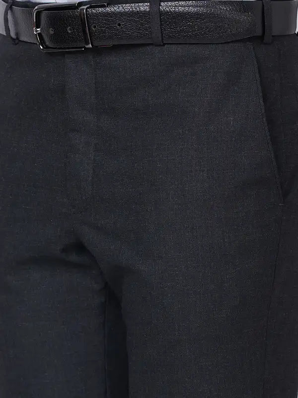 Men Smart Fit Blue Trouser