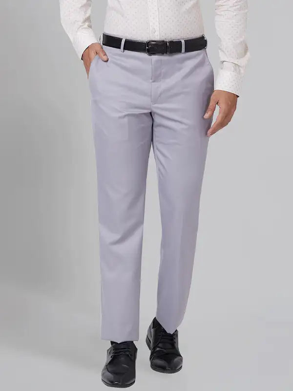 Men Smart Fit Grey Trouser